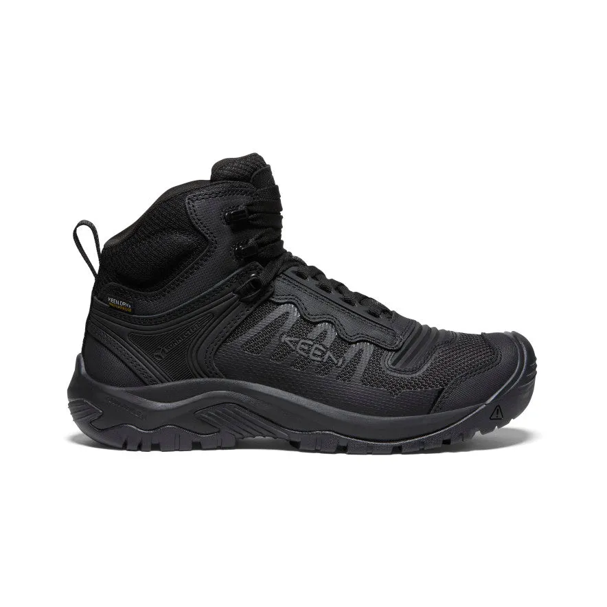 Fit design supports the foot without tightness Men's Reno Waterproof Mid (Soft Toe)  |  Black/Black
