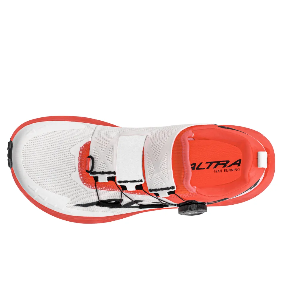 Altra Men's Timp Boa Trail Running Shoe in White/Coral SS25 spandex - feature shoes