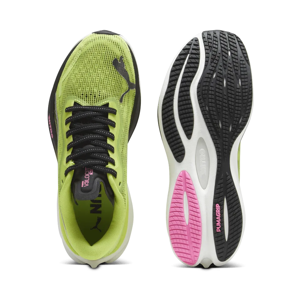 Puma Velocity Nitro 3 Women's  Running Shoes SS24 Lime Pow-PUMA Black-Poison Pink literary - event running option humid - climate running shoes