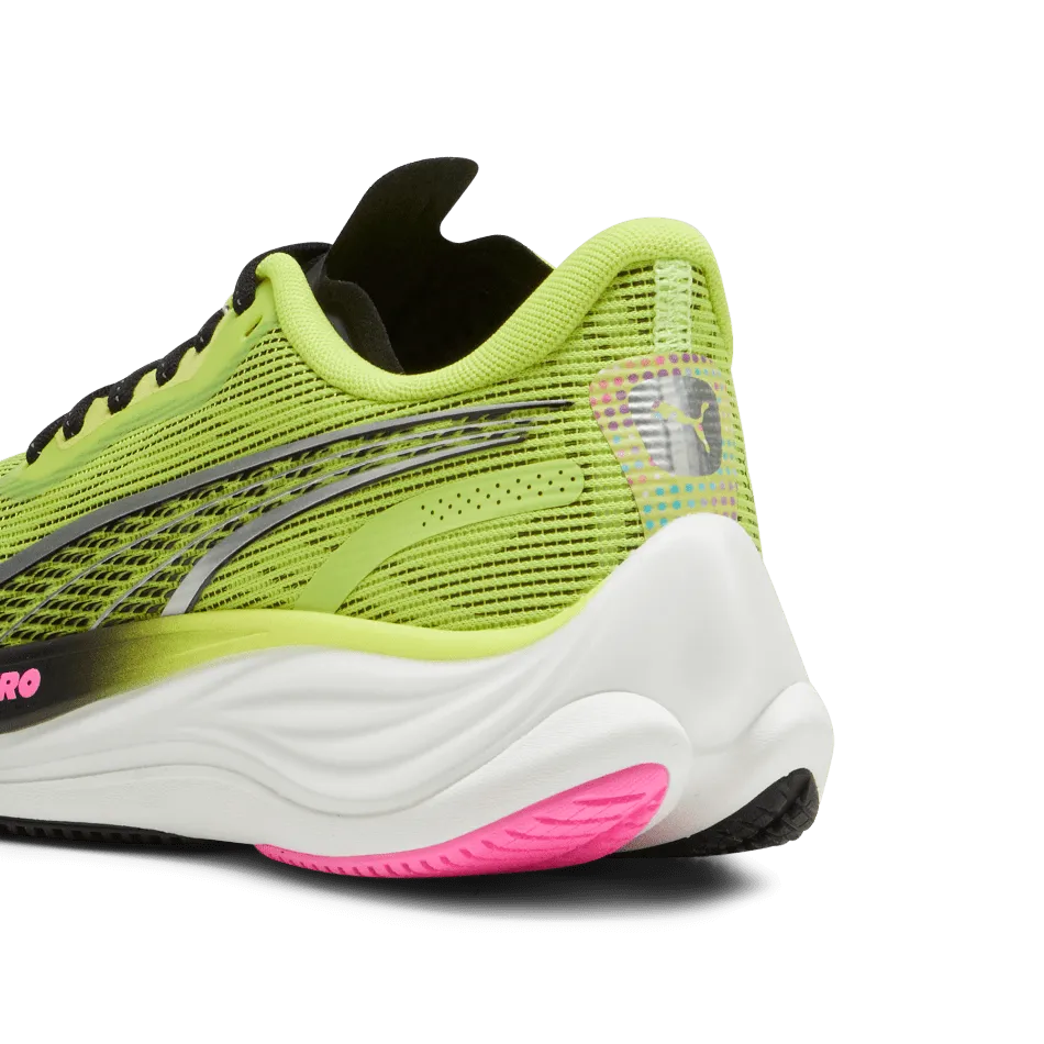 Moisture-wicking Puma Velocity Nitro 3 Women's  Running Shoes SS24 Lime Pow-PUMA Black-Poison Pink