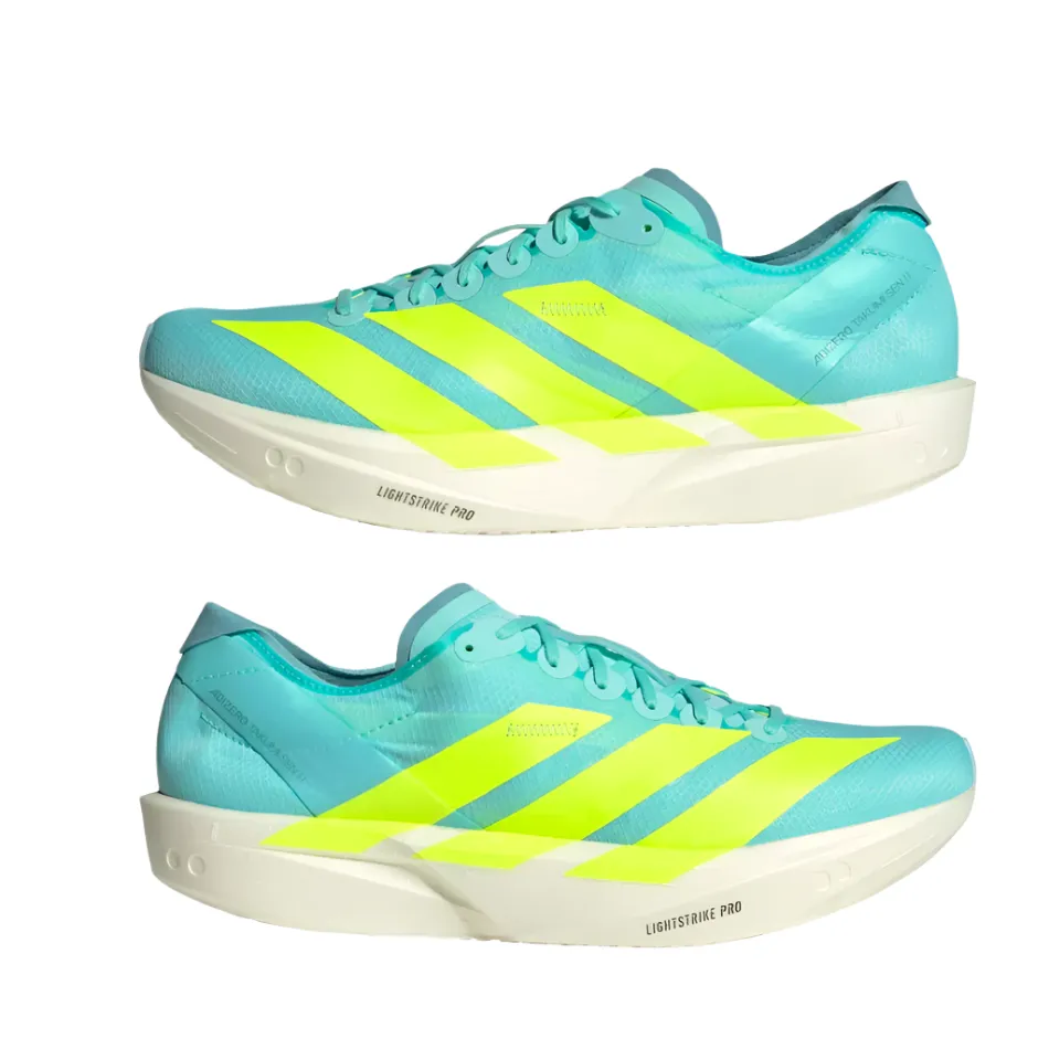 Adidas Men's Takumi Sen 11 Running Shoes in Flash Aqua/Zero Metalic /Mint Ton AW25 running sneakers Breathable Design