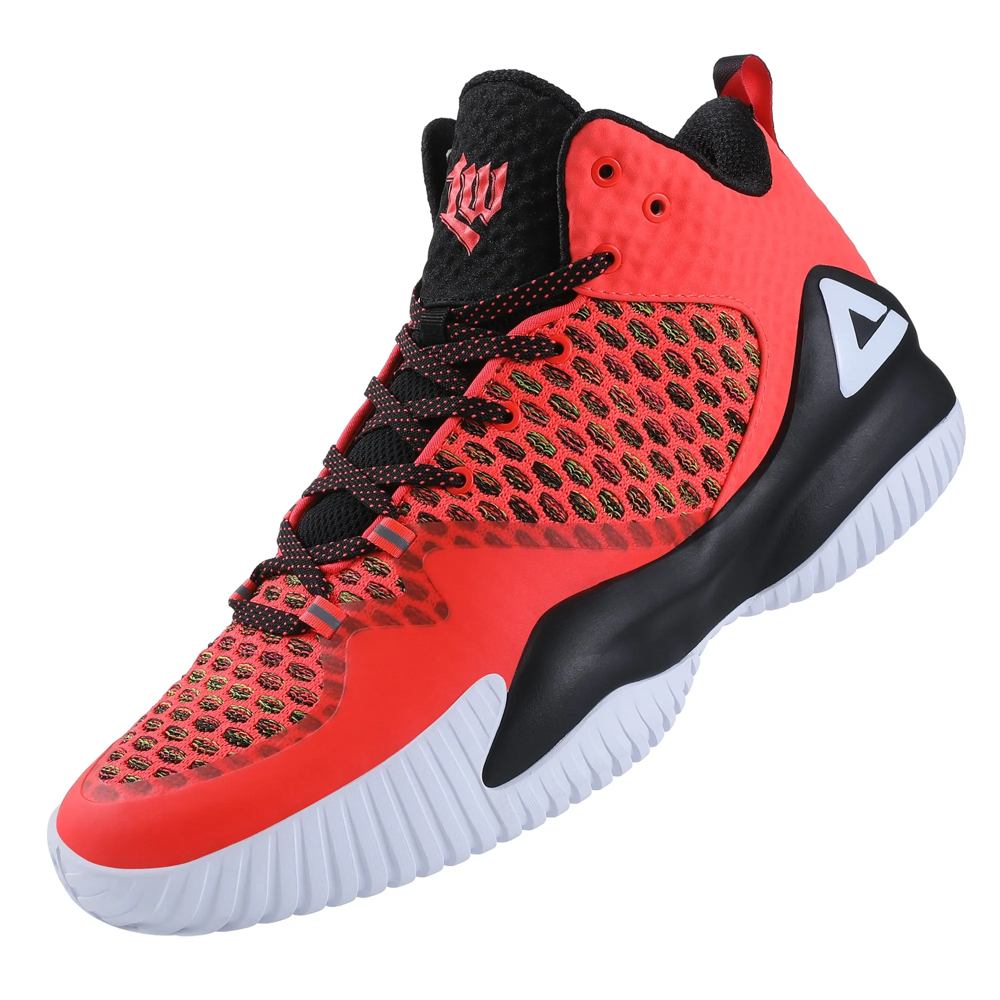 PEAK Basketball Shoes Lou Williams Streetball Master Fluorescent Orange Shock Absorption Midsole