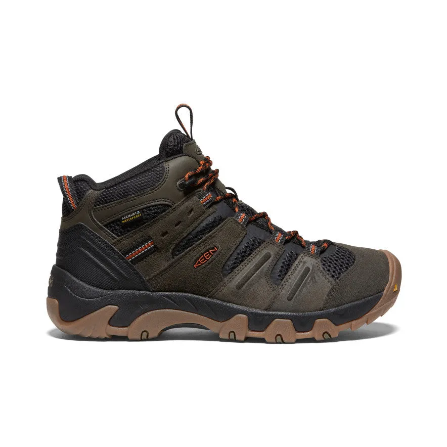 Natural Fit Sole Guard Men's Headout Waterproof Hiking Boot  |  Black Olive/Fossil Orange