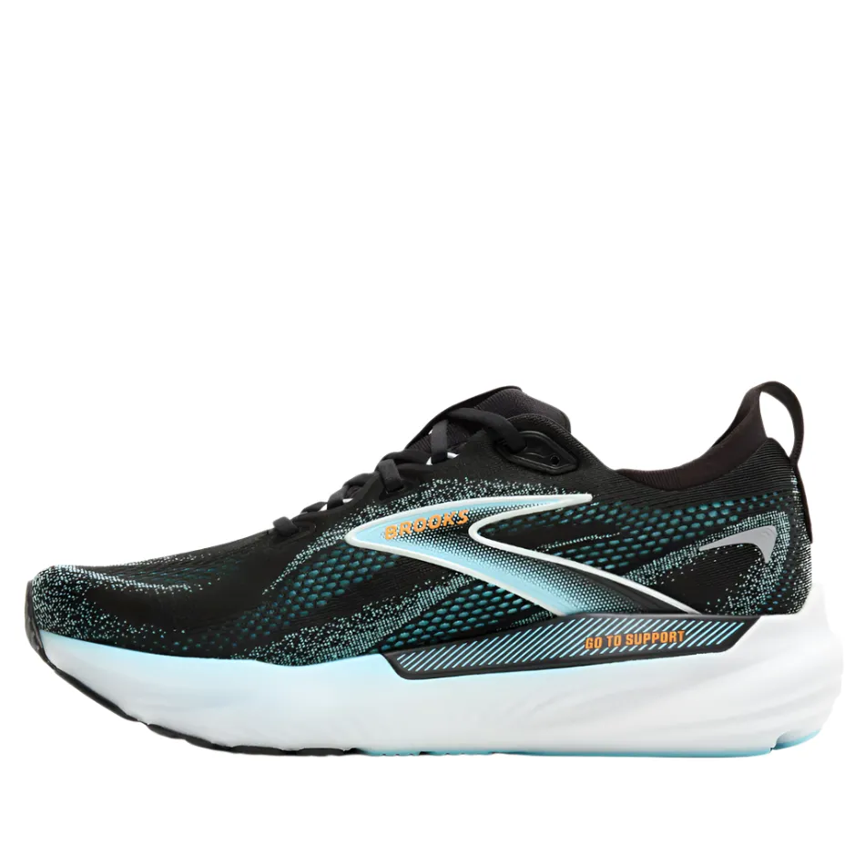 Park running need running on a wooden track shoes Brooks Men's Glycerin GTS 22 Running Shoes in Black/Atomizer/Blazing Orange AW25