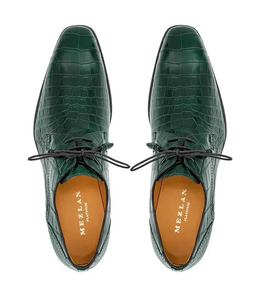 Casual Style: "Dandy" Alligator Derby Forest Green