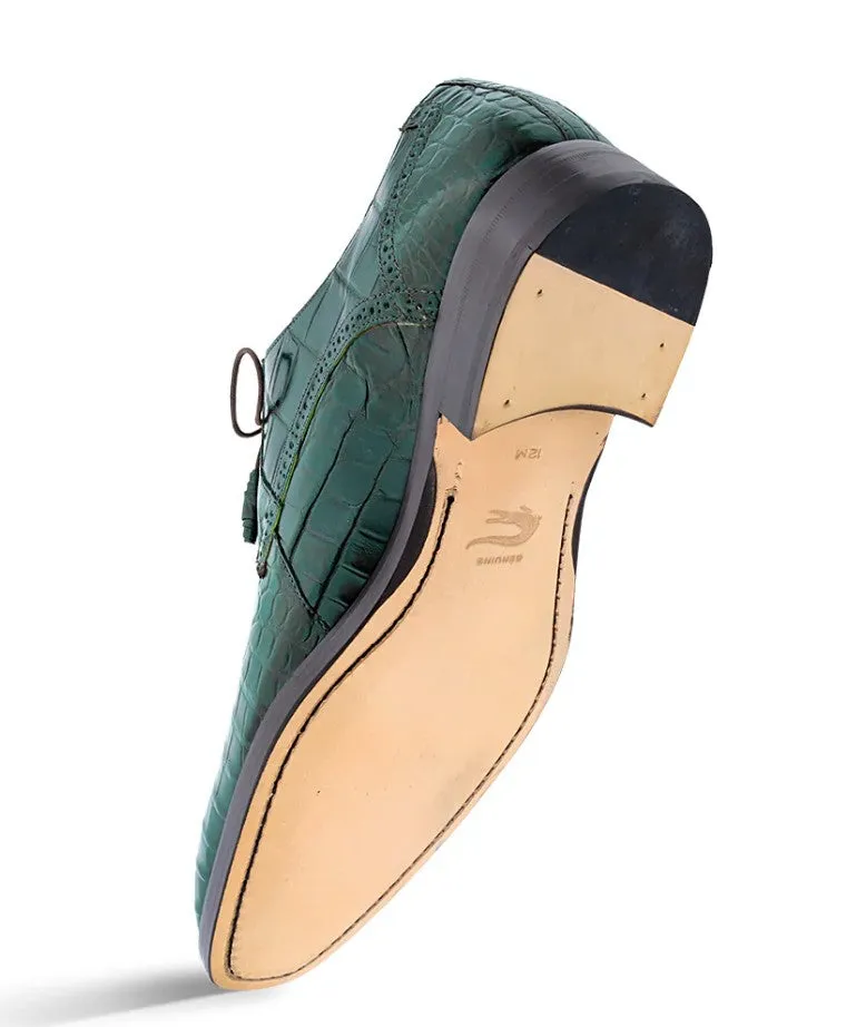 Style: "Dandy" Alligator Derby Forest Green Meta Move Dock Easy