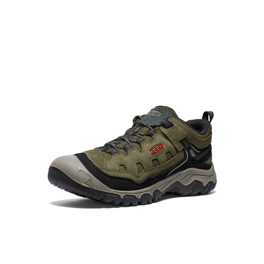 Lace Up Gym ready Men's Targhee IV Vented Hiking Shoe  |  Dark Olive/Gold Flame