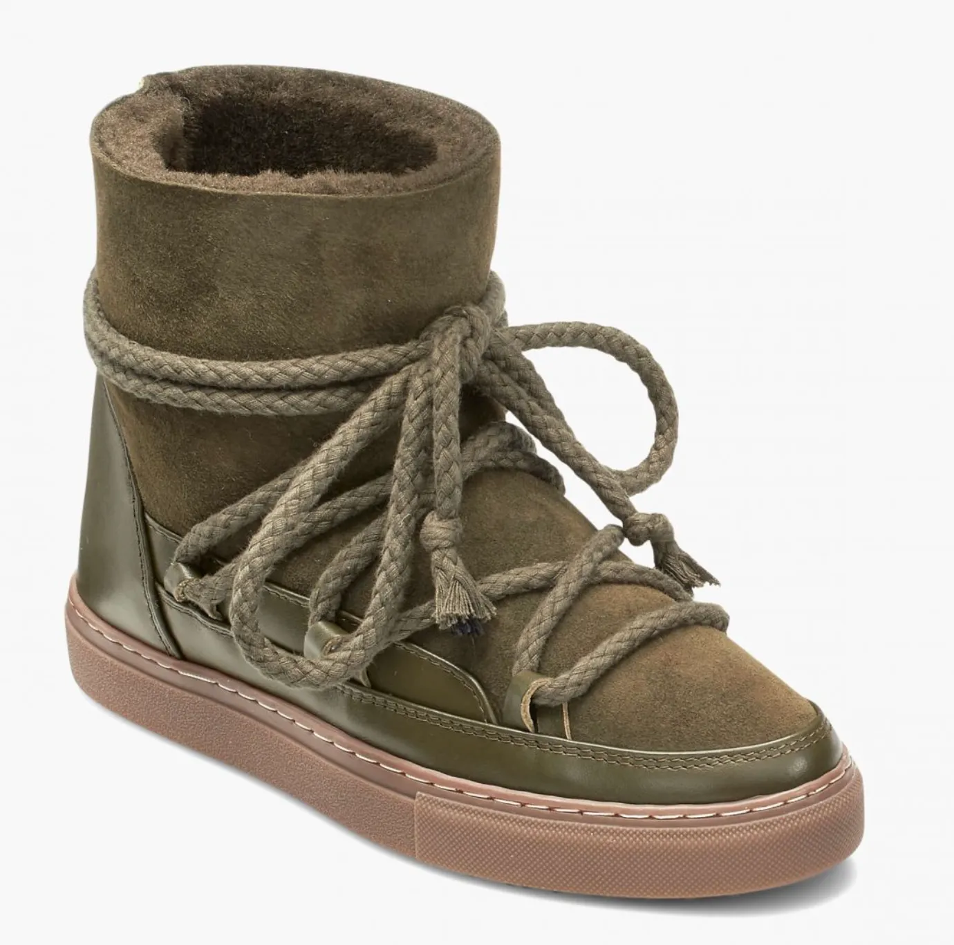 INUIKII Sneaker Classic Olive Green Boots Snowfall Safety Extreme Conditions Protection