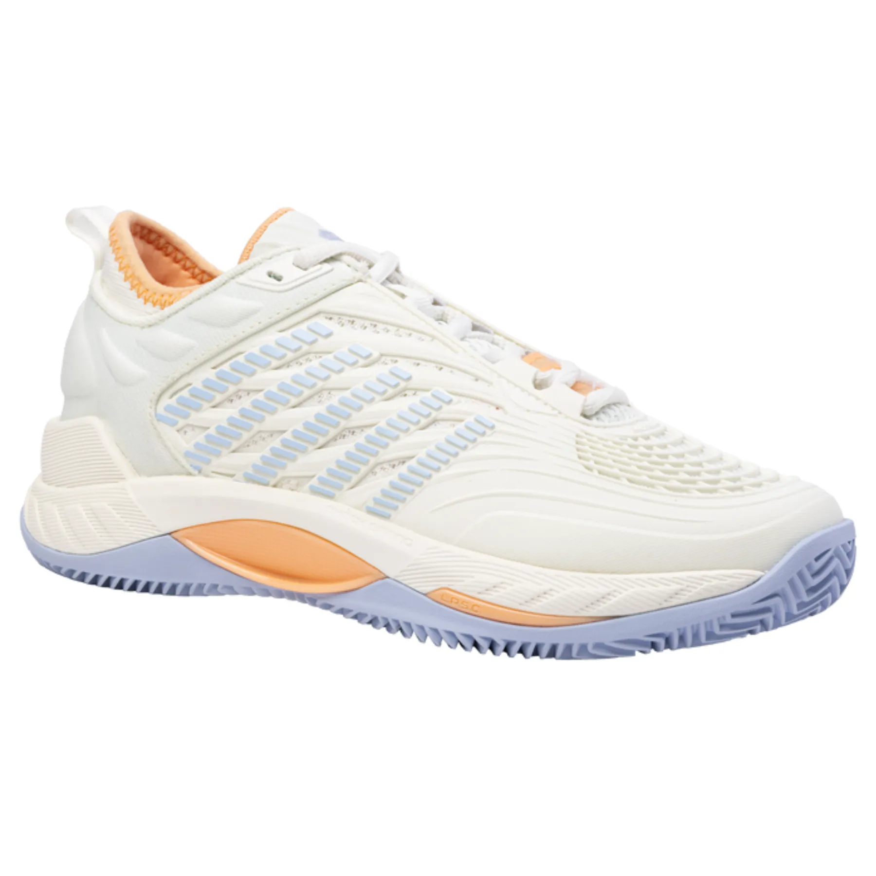 Anatomical shape Seamless construction K Swiss Hypercourt Supreme 2HB WomenTennis Shoes - Star White/Heather/PchFuz