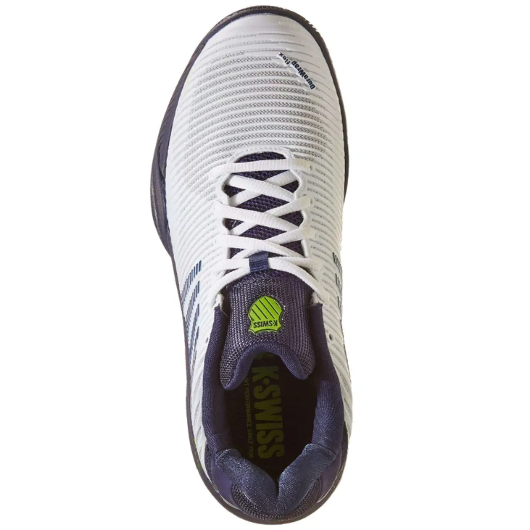 ergonomic K Swiss Hypercourt Express 2 White/Peacoat/Silver Men Tennis Shoes