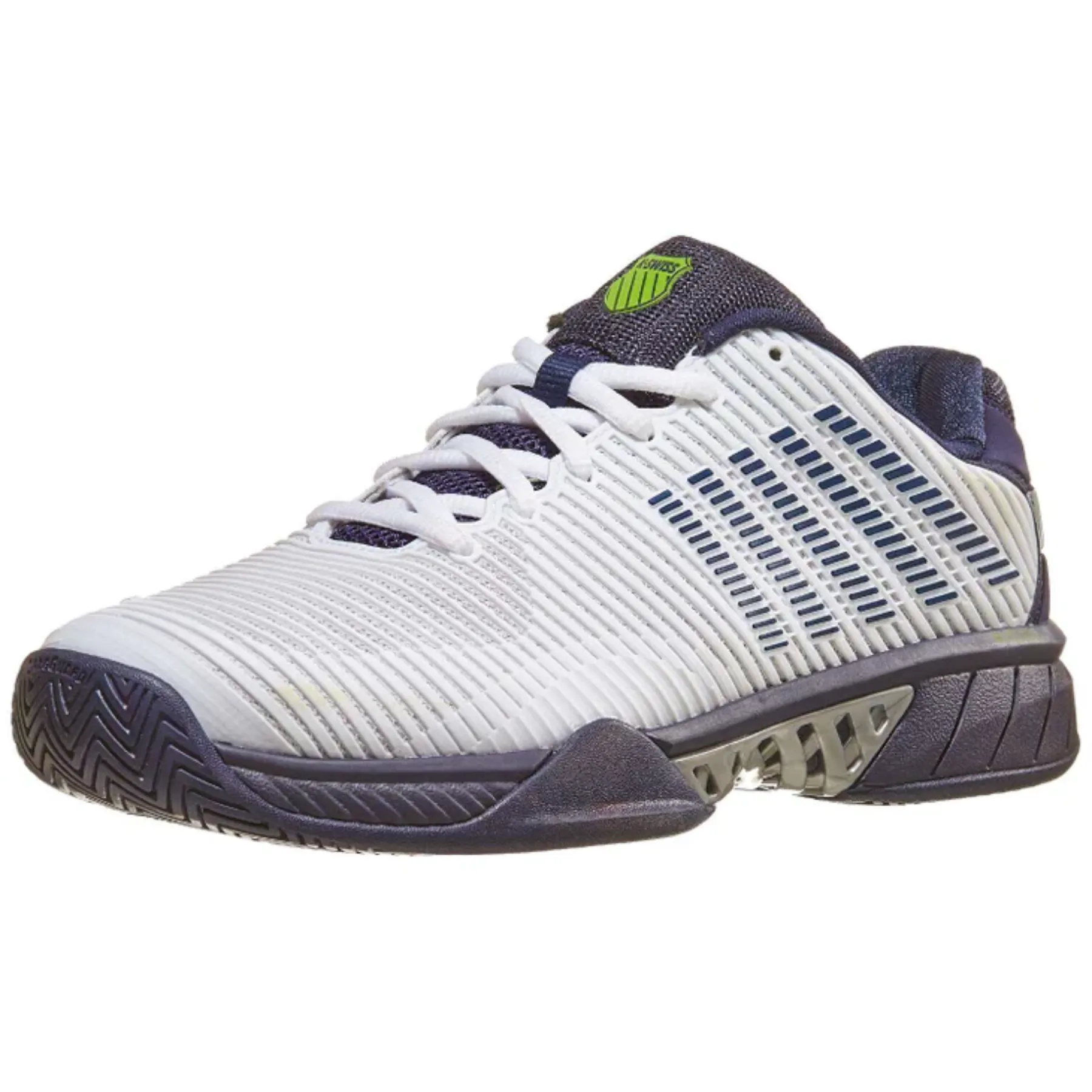 Travel Style K Swiss Hypercourt Express 2 White/Peacoat/Silver Men Tennis Shoes