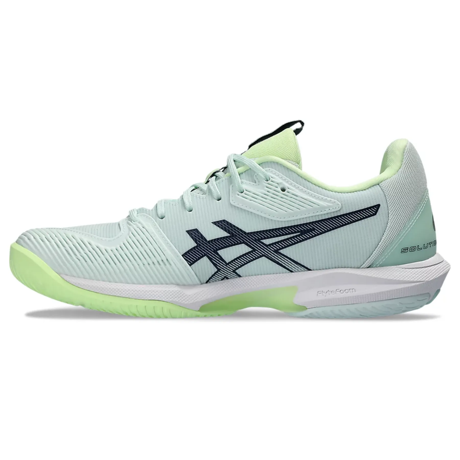 Foot Fit lace up closure Asics Solution Speed  FF 3 Women Tennis Shoes - Pale Mint/Blue Expanse