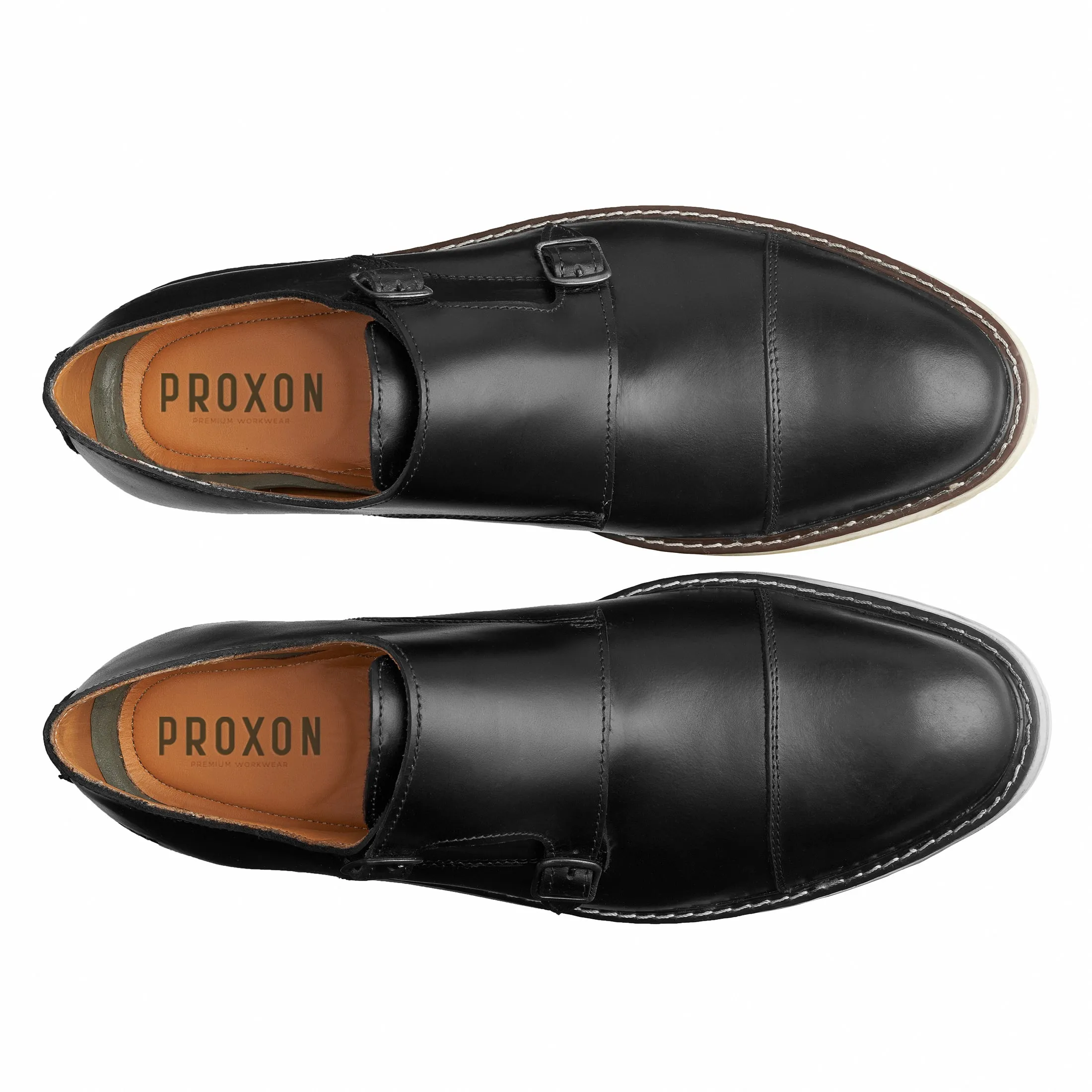 Quality Craft STEEL TOE MONK STRAP SHOE GRAND BLACK