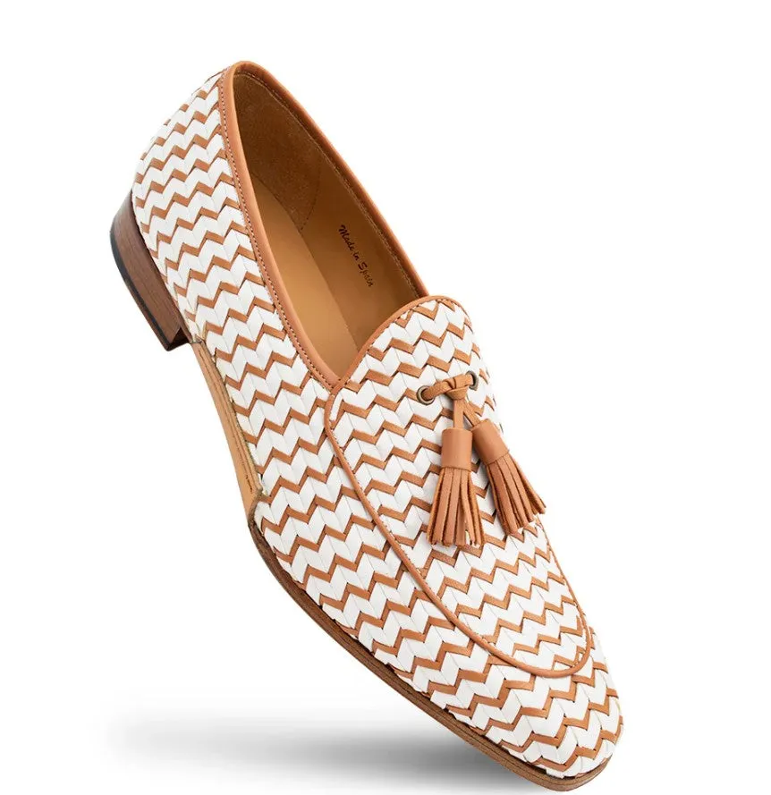Formal Mode Style: Sants Woven Tasseled Loafer