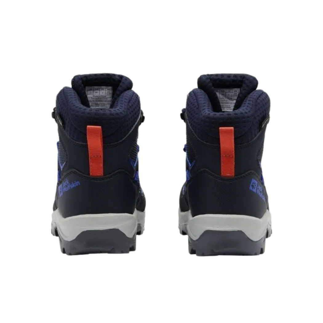 Red Glow jack wolfskin Vojo Texapore Mid Kids Waterproof Hiking Shoes