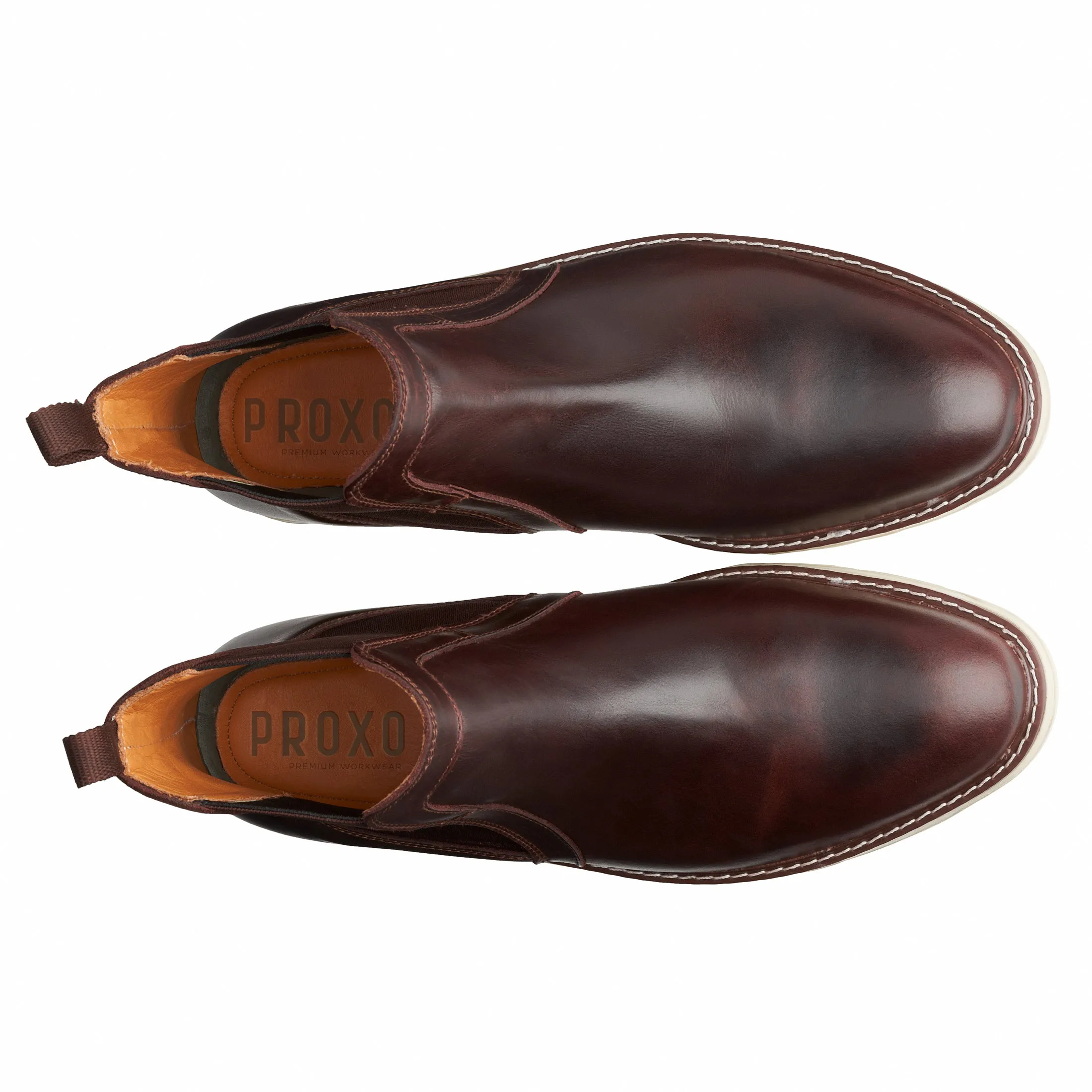 Urban Slip On Trendy Footwear STEEL TOE CHELSEA BOOT BECKS BROWN