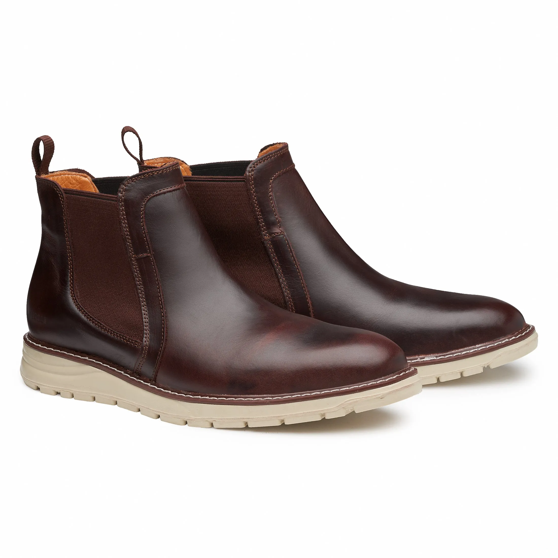 STEEL TOE CHELSEA BOOT BECKS BROWN Comfort Step Versatile Fit