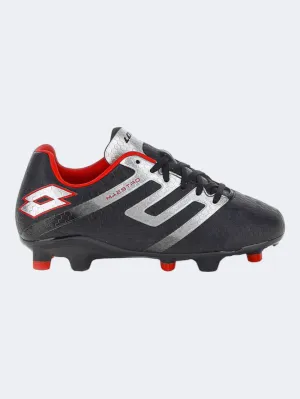Lotto Maestro 700 Fg Jr Kids Football Shoes Black/Silver/Red studded shoes
