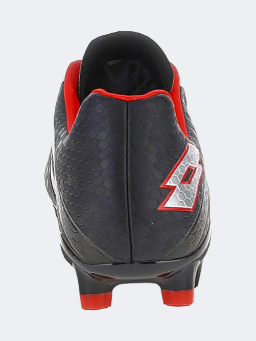 beach - use shoes Lotto Maestro 700 Fg Jr Kids Football Shoes Black/Silver/Red