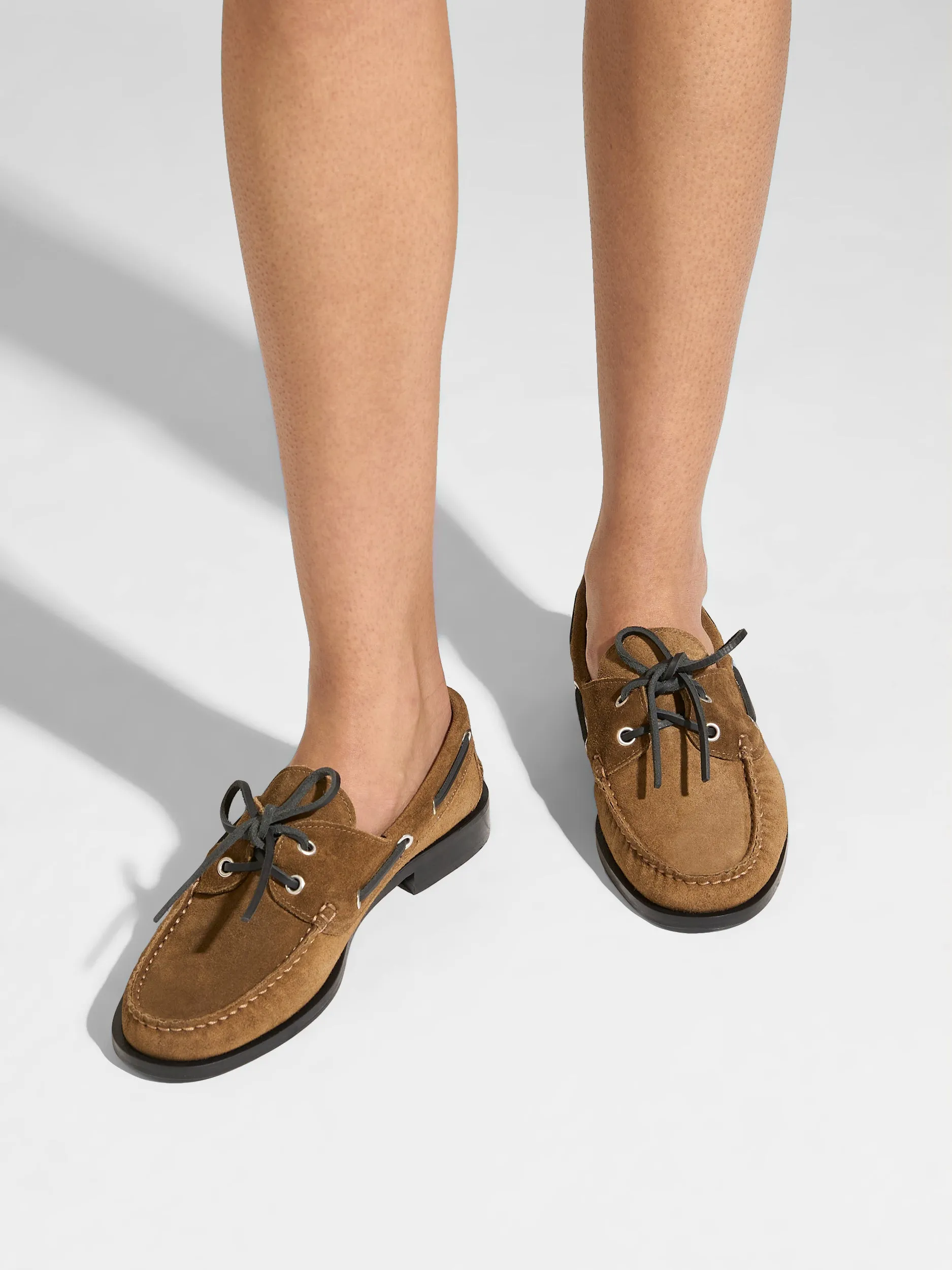 Harris Suede Mocassin Flats Elastic Insert