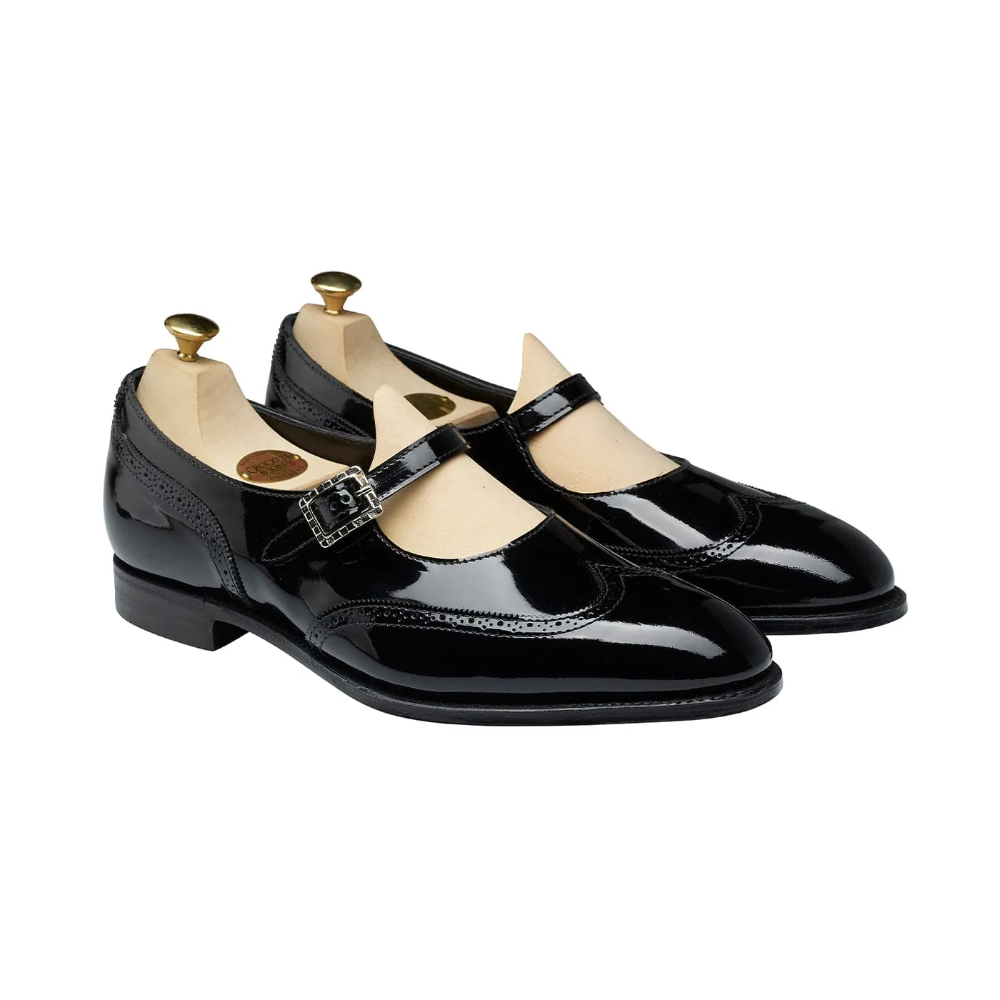 Mary Black Patent Control Edge Spring step