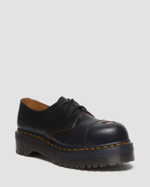 Comfortable Straps Outdoor Comfort 1461 Quad Mademe Black Vintage Smooth Leather Oxford Platform Shoes