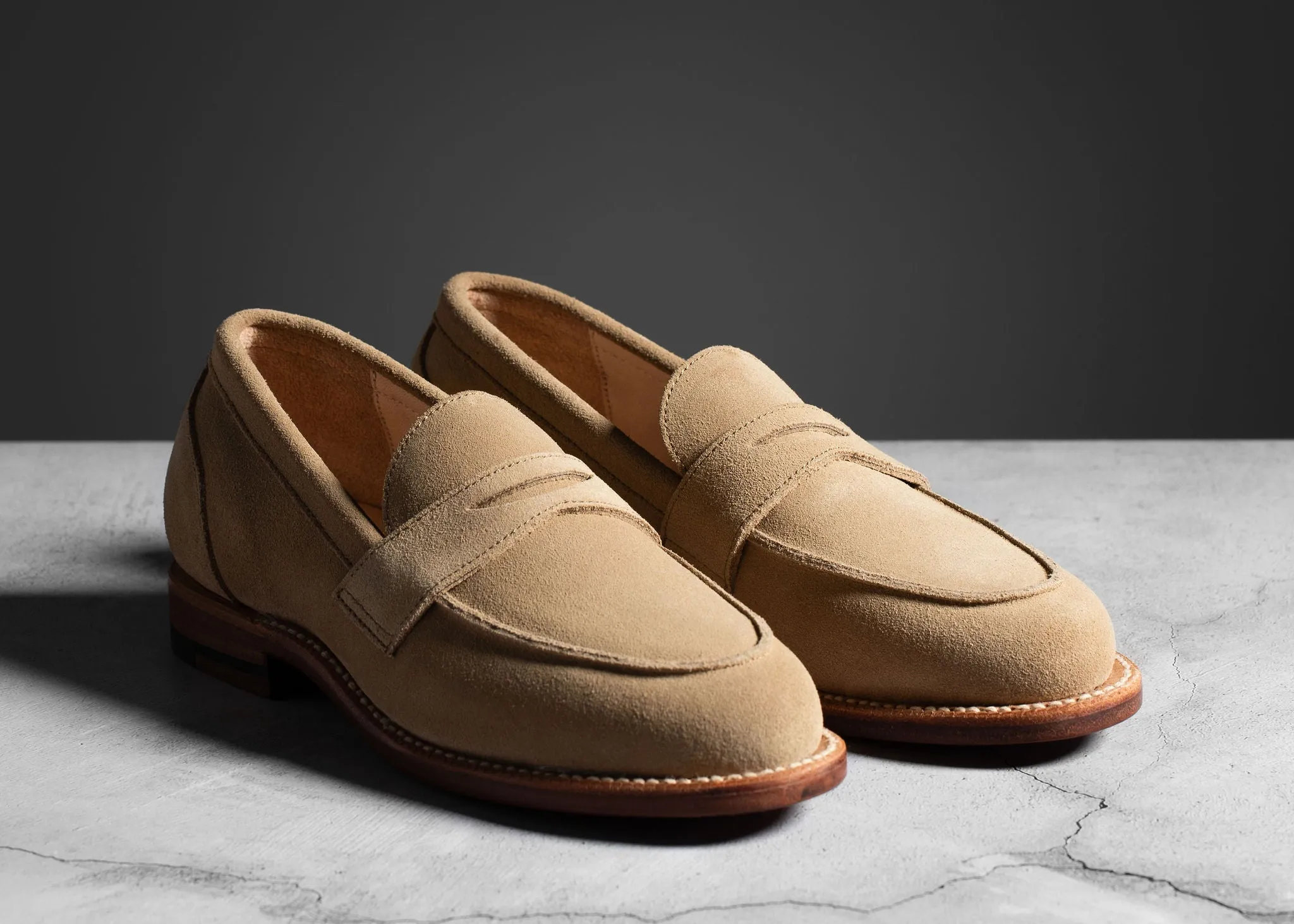 Dinner Outing Clara Penny Loafer Tan Suede