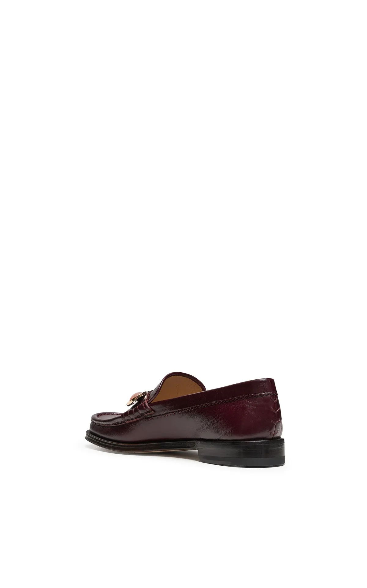 Melchora Stone Loafer in Bordeaux Leather Sport Casual