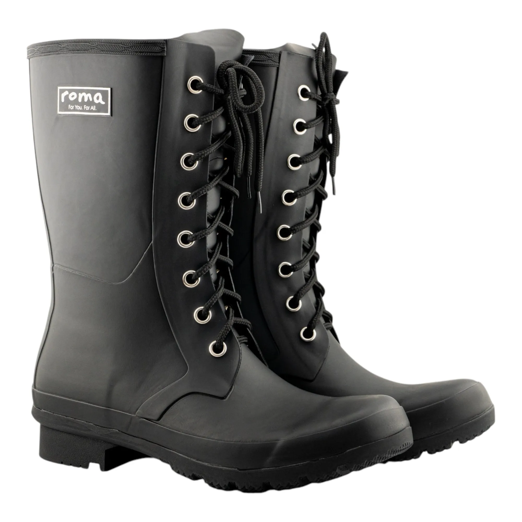 Epaga Matte Black Women's Rain Boots Waterproof Protection