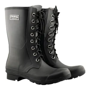 Epaga Matte Black Women's Rain Boots Waterproof Protection