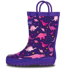 Pink Dinosaurs Rain Boot Stylish Fit