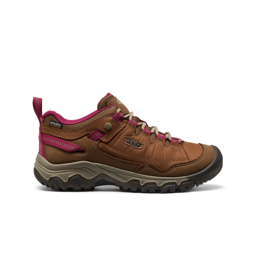 Women's Targhee IV Waterproof Hiking Shoe  |  Bison/Beaujolais Fit Routine Padded collar