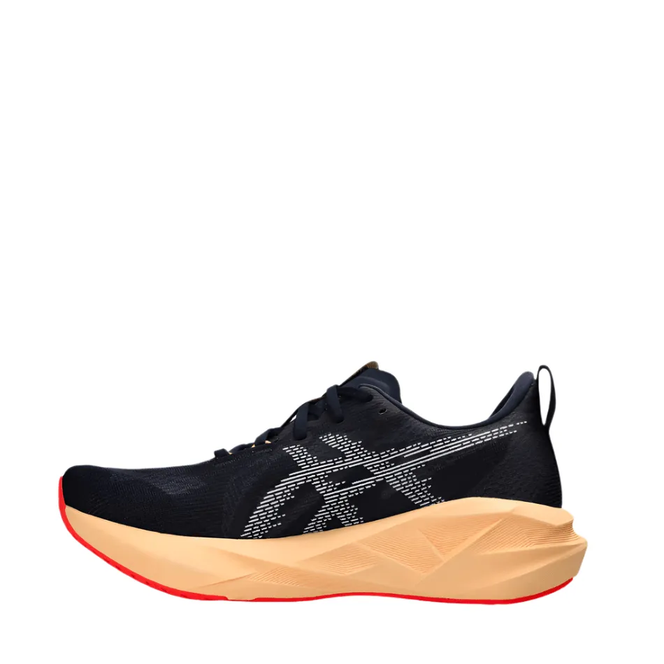 Metatarsal - support Quality ASICS Men's NOVABLAST 5 Running Shoes in Midnight/Orange Glow AW25