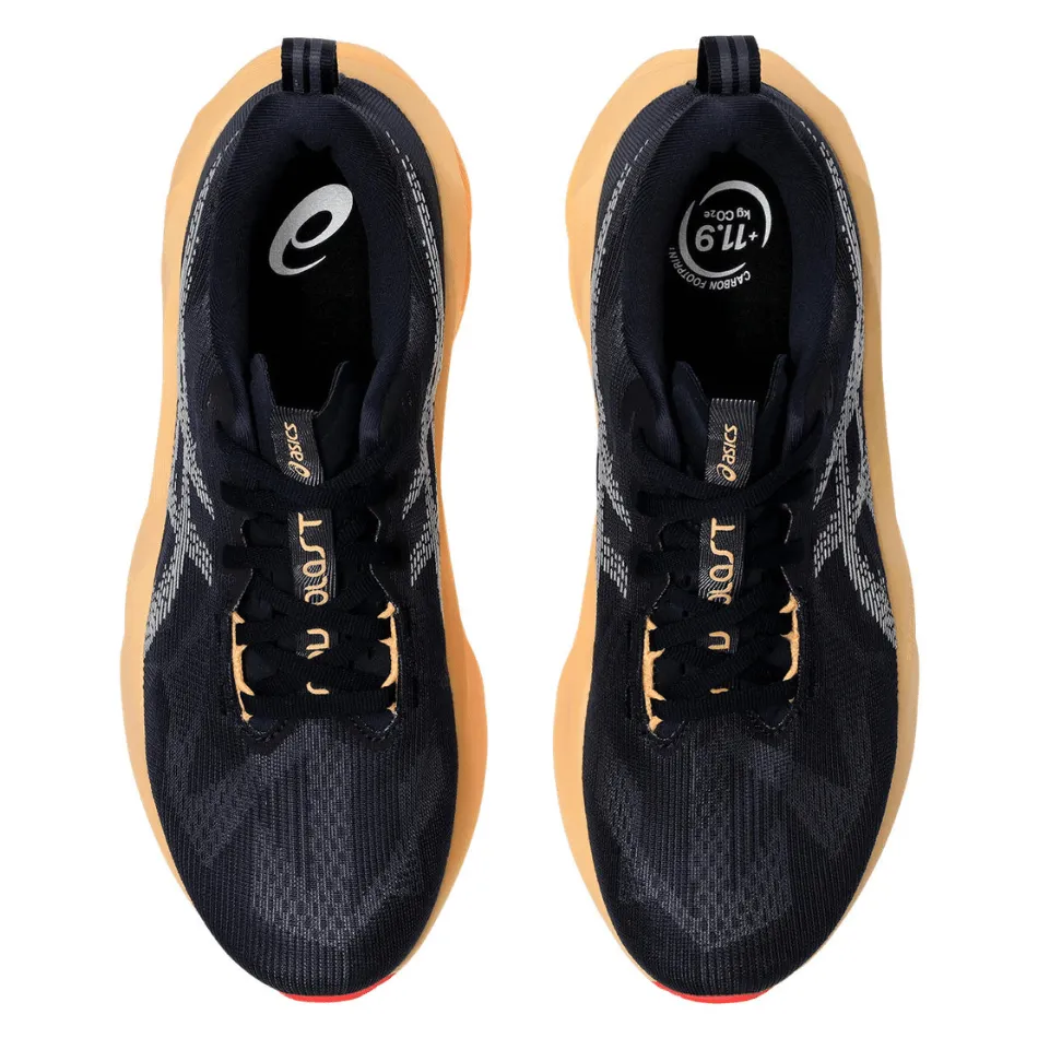 ASICS Men's NOVABLAST 5 Running Shoes in Midnight/Orange Glow AW25 running in morning kids' comfort