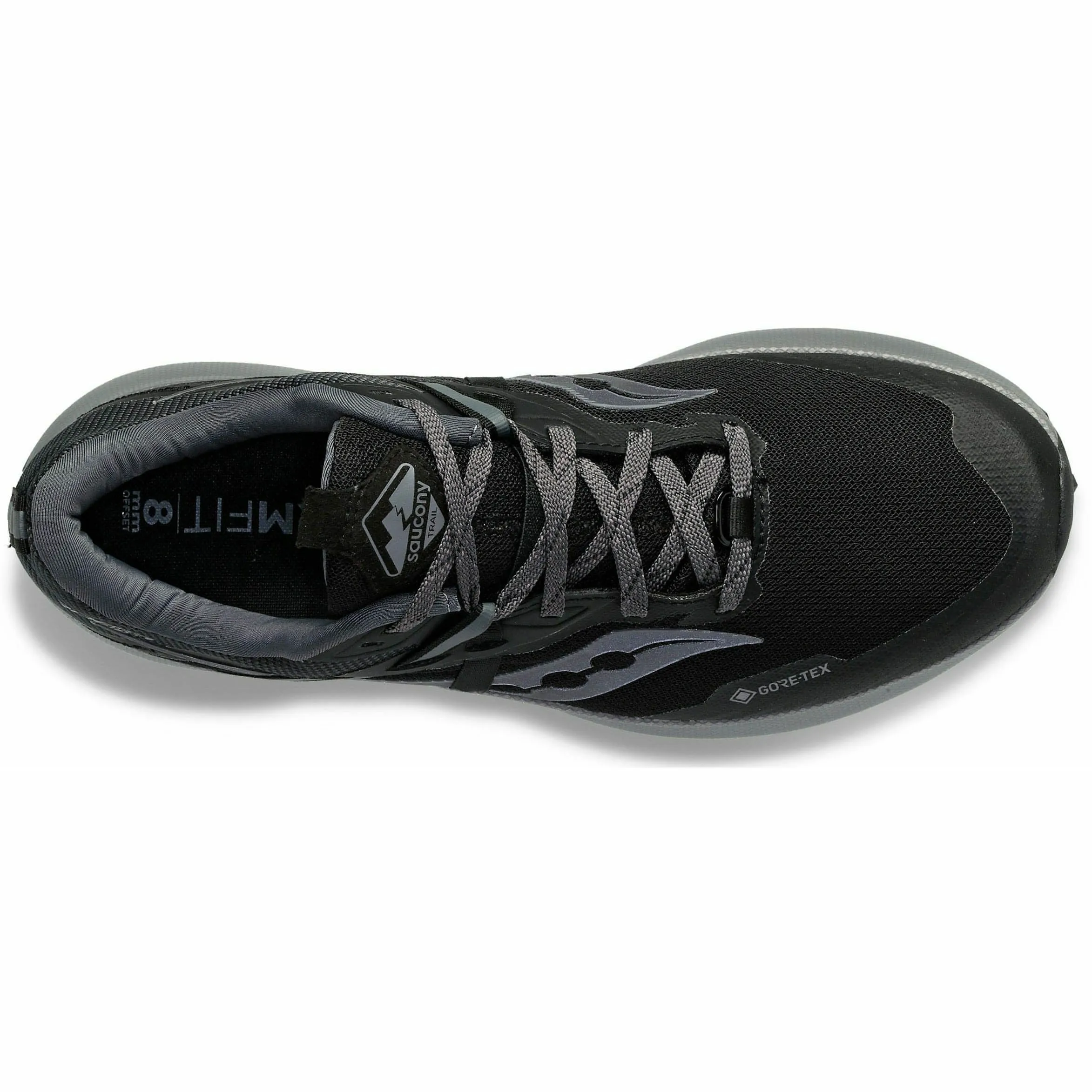 Saucony Ride 15 TR GORE-TEX Mens Trail Running Shoes - Black Cushion Impact Cross Fit