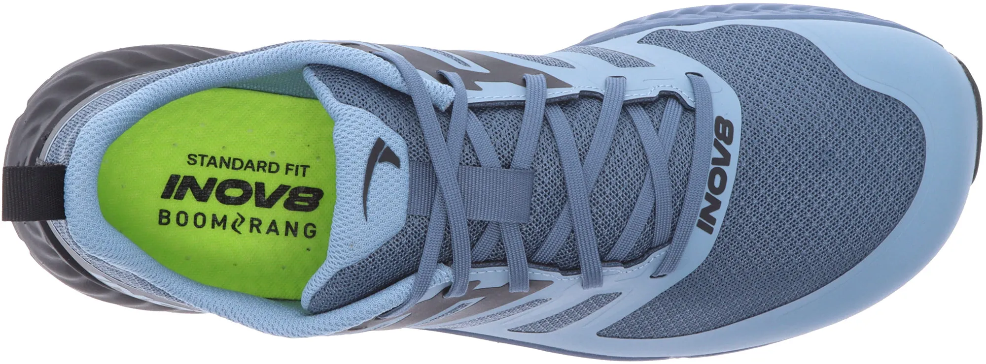 Motion control supports explosive lateral pushes Inov8 TrailFly Mens Trail Running Shoes - Blue