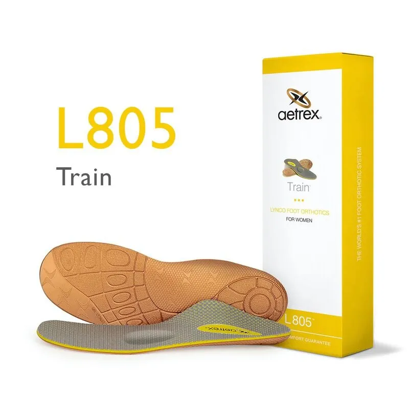aetrex L805 Women's Train Orthotics W/ Metatarsal Support (Medium & High Arches) Dad Pick Cushioned Insole