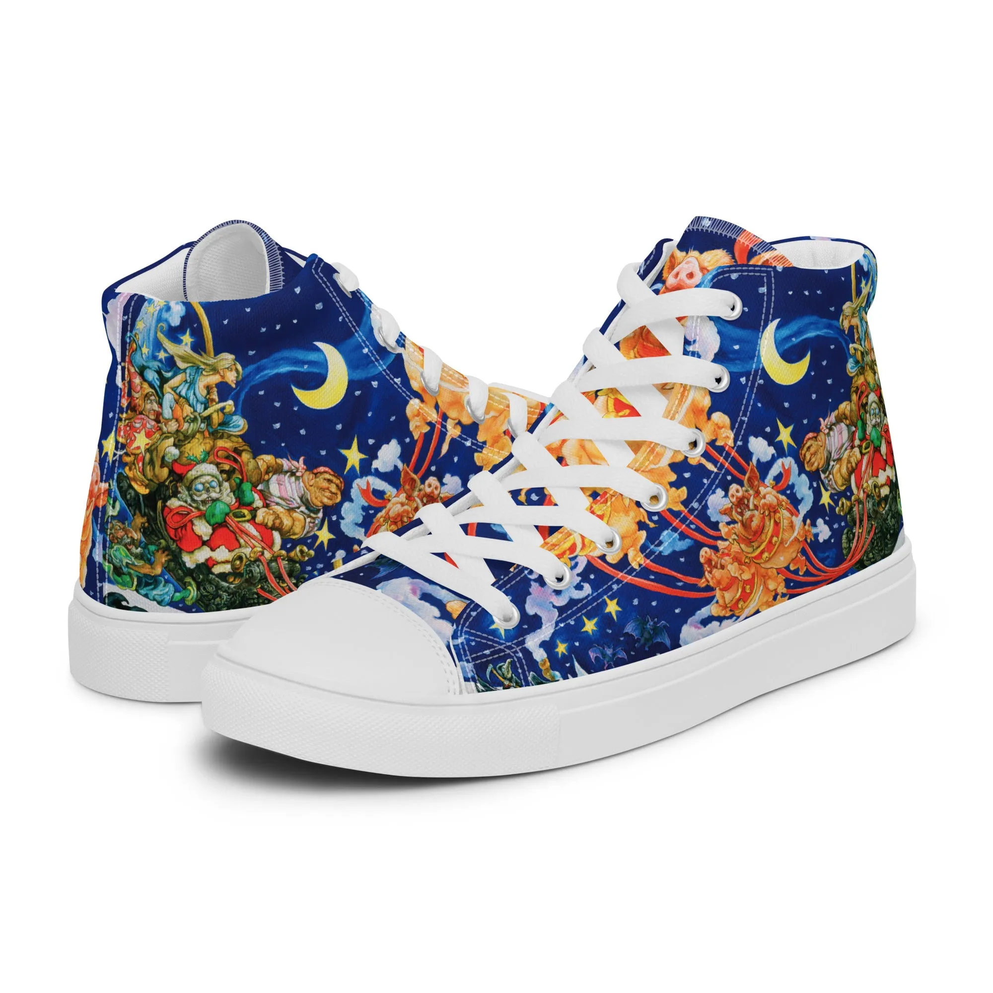 Women??s Hogfather High Top Canvas Shoes - Free Shipping *US SIZES SHOWN! USE CHART! Track Hike