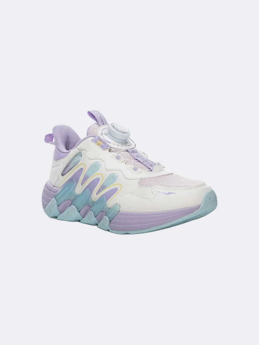 Dust Guard Pearl Shine Erke Gs-Girls Running Shoes Light White/Thistle