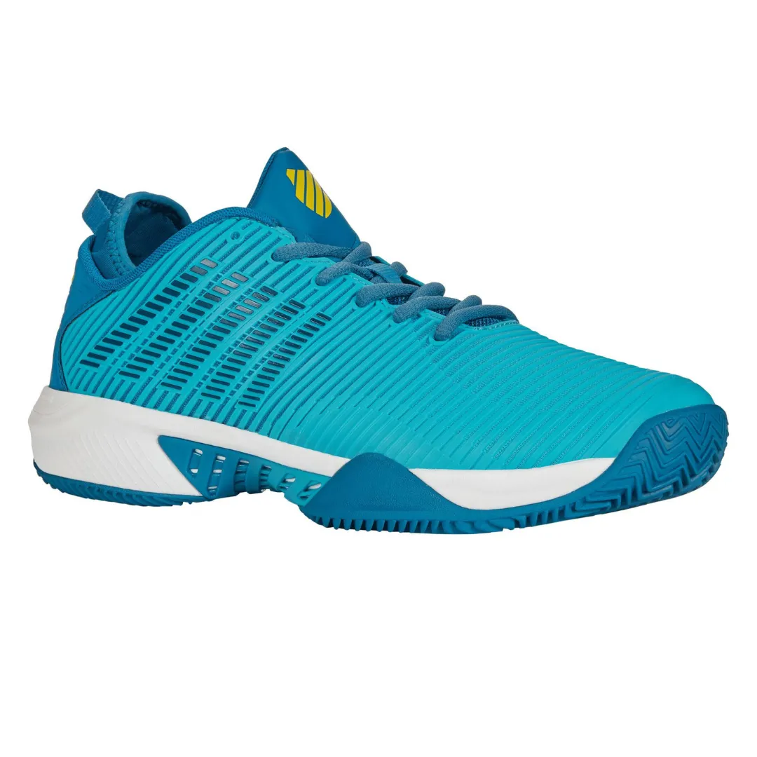 K Swiss Hypercourt Supreme HB Mens Tennis Shoes - Scuba Blue/Celestial/Brilliant White Firm Sole Versatile Design