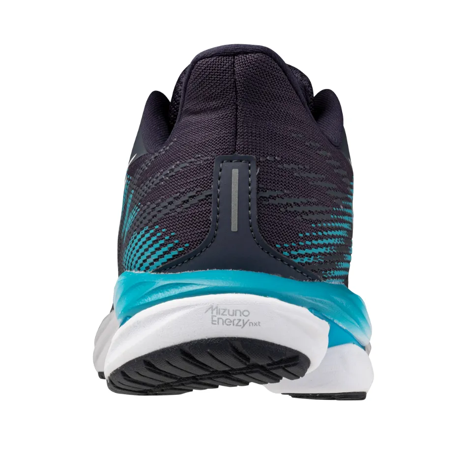 Mizuno Men's Wave Inspire 21 Running Shoes in Odyssey Gray/White/Capri Breeze AW25 water - resistant running option