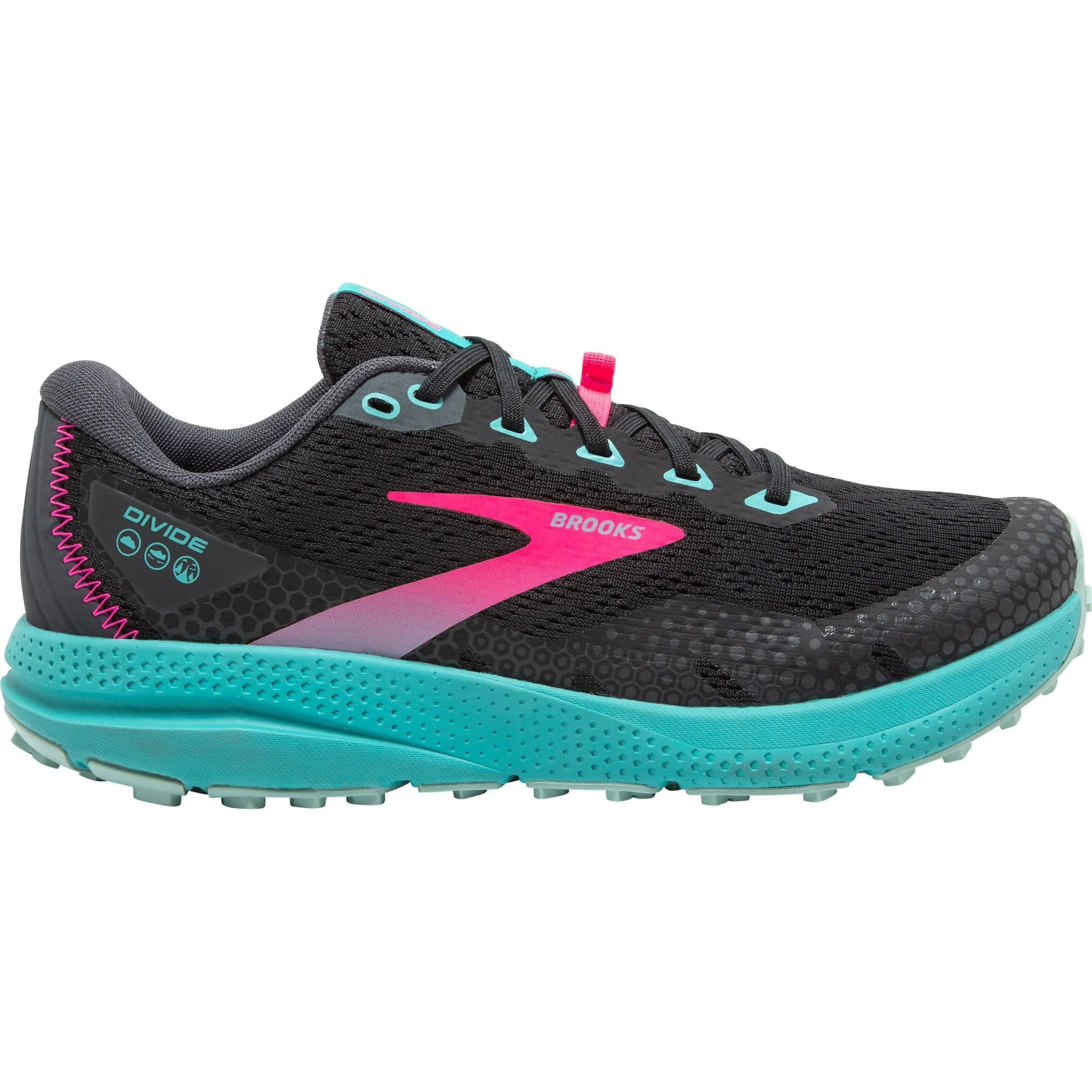 Balanced Grip Brooks Divide 3 Womens Trail Running Shoes - Black