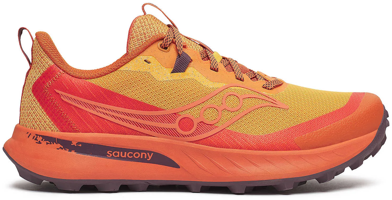 Saucony Peregrine 15 Mens Trail Running Shoes - Orange Midfoot Lock Rugged Trail