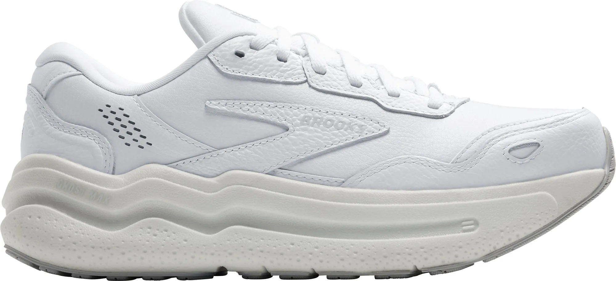 Brooks Ghost Max L Womens Walking Shoes - White Comfort Hiking High Support Fit