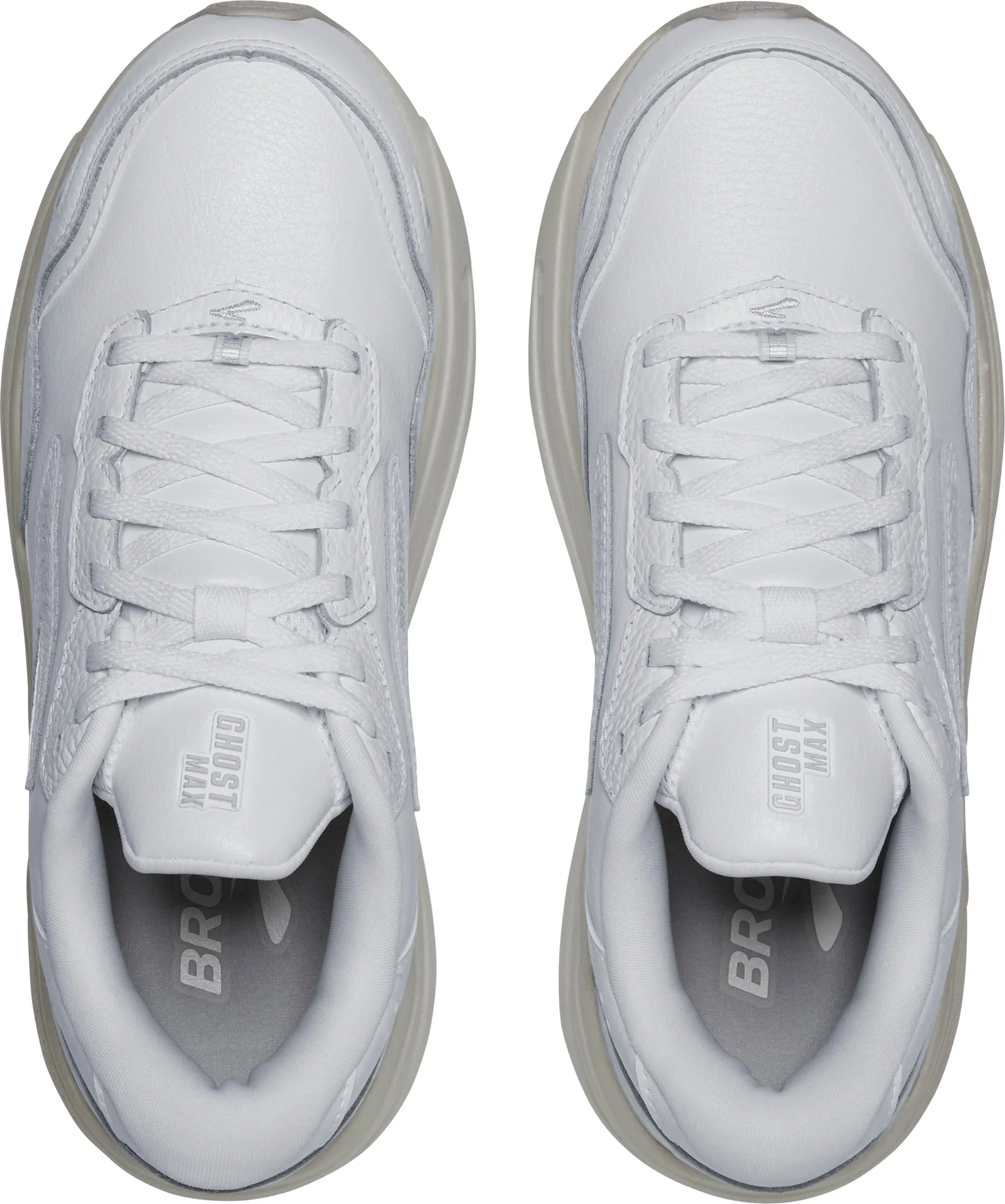 Brooks Ghost Max L Womens Walking Shoes - White Climbing Ready Durable