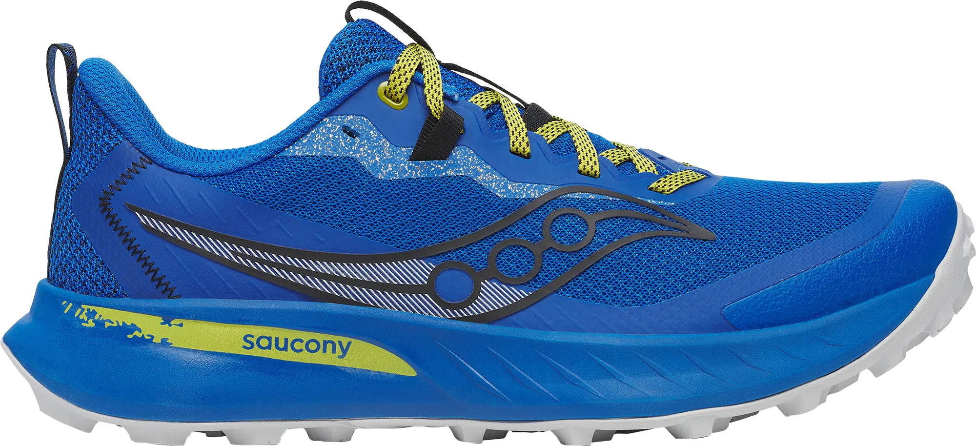 Fast Tempo Saucony Peregrine 15 Mens Trail Running Shoes - Blue