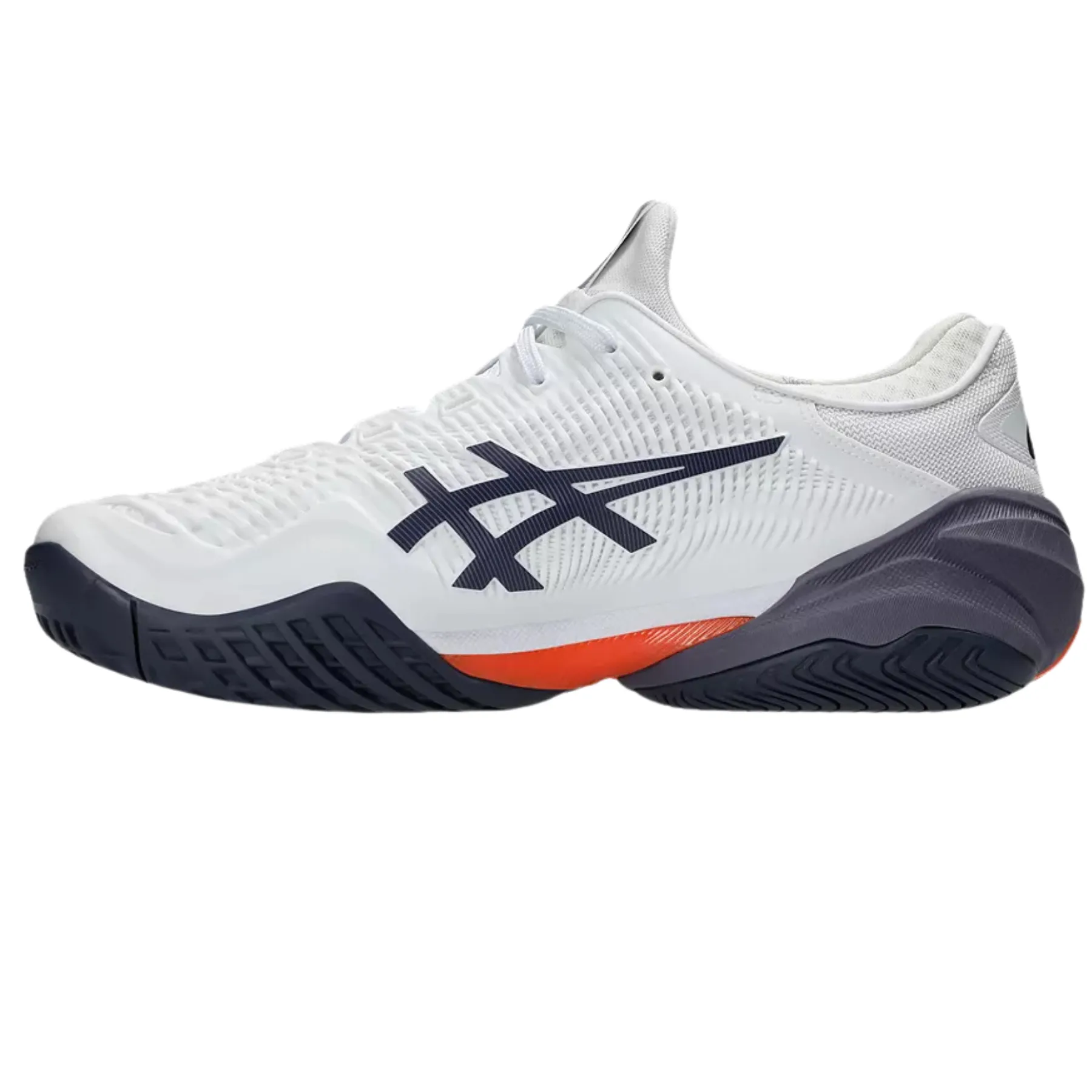 Asics Court FF 3 Mens  Tennis Shoes - White/Greyish Purple Slip On