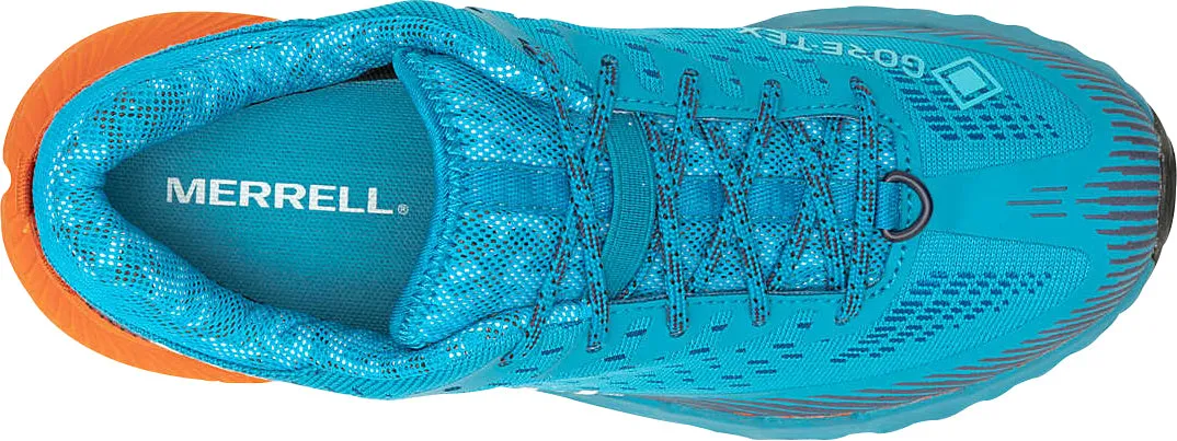 Elastic Dynamic Balance Merrell Agility Peak 5 GORE-TEX Womens Trail Running Shoes - Blue
