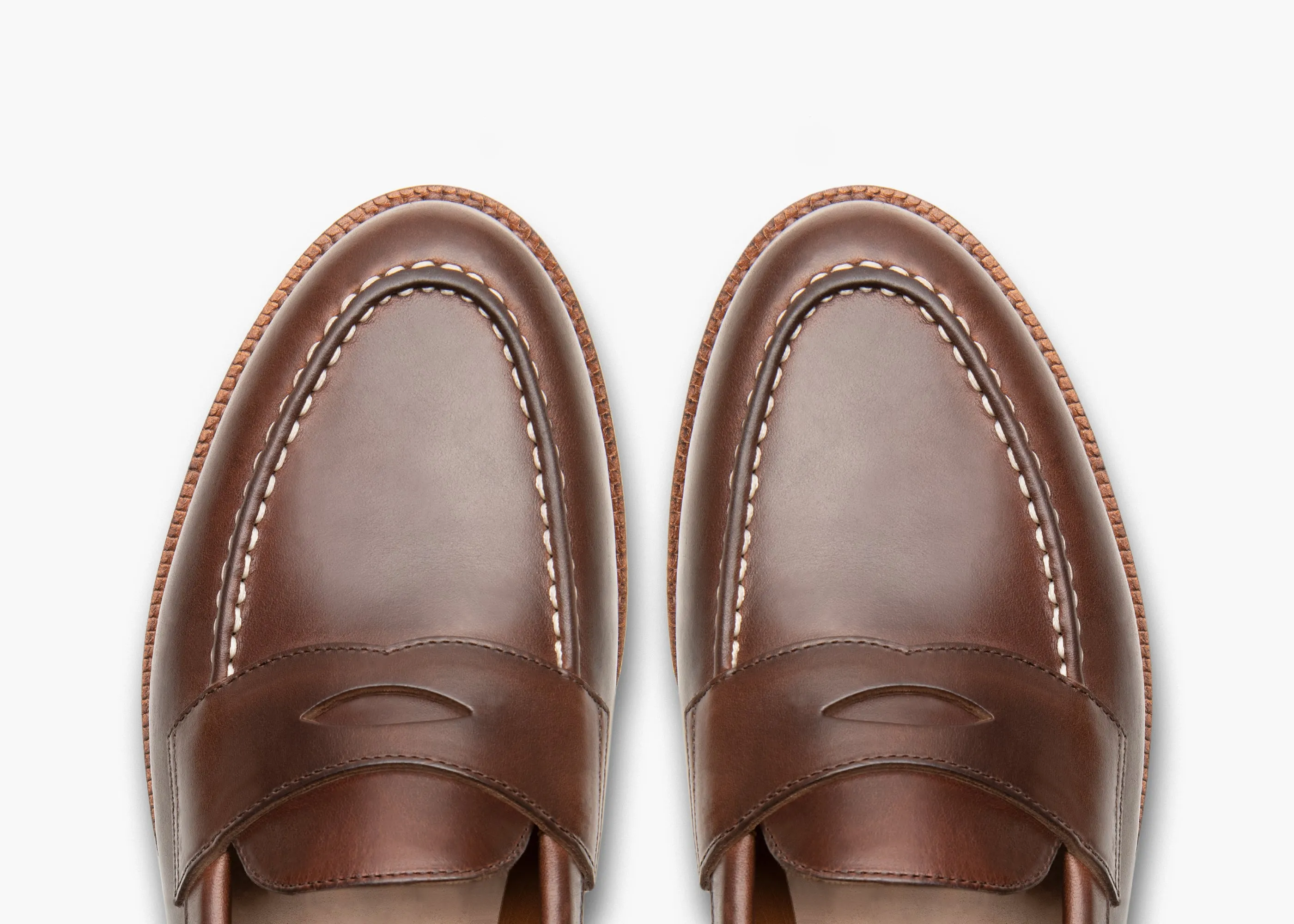 Perforated Detail Traveler Penny Crimson Chromexcel