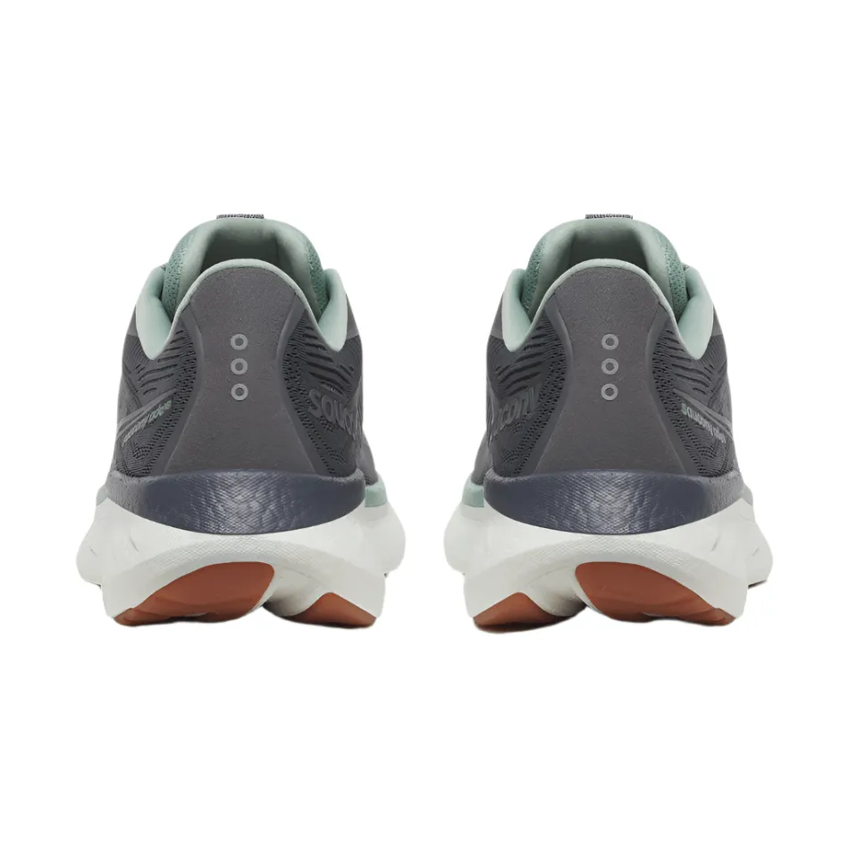 anti - static shoes Saucony Men's Ride 18 Running Shoes in Carbon/Iceberg AW25